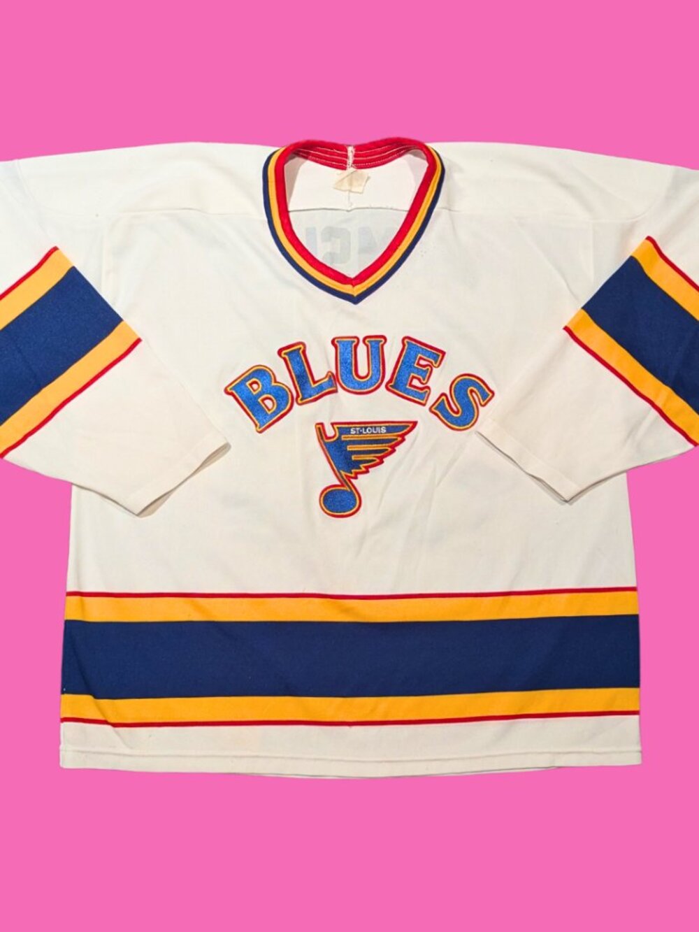 Vintage 1980's Official CCM St-Louis Blues Hockey Jersey Size XL